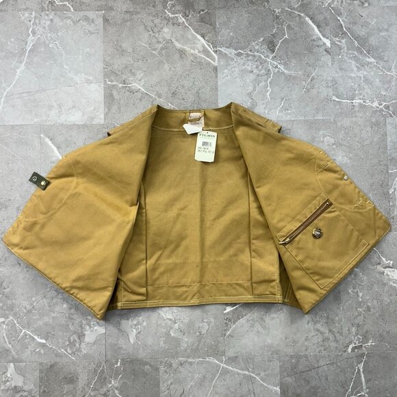 90s Vintage Filson Hunting Vest Mens Large Half Moon Waterfowl Waxed Canvas - Picture 2 of 16